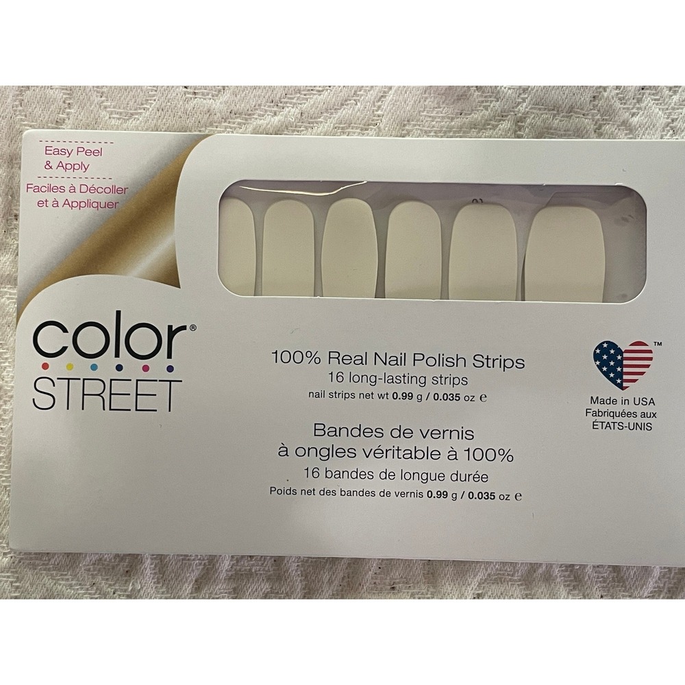 Color Street Swiss and‎ Tell White Nail Polish Strips FMC220 Solid White New